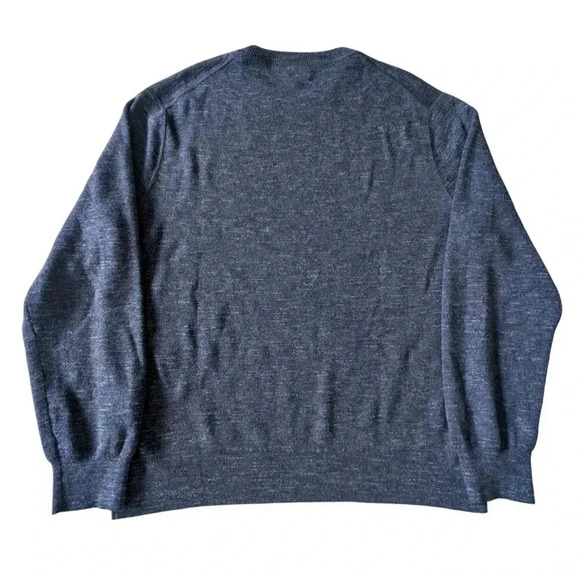 J. CREW Rugged Cotton Sweater Size XL Speckled Blue - Picture 5 of 9